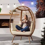 Woven Armchair with Cushion