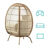 Woven Armchair with Cushion