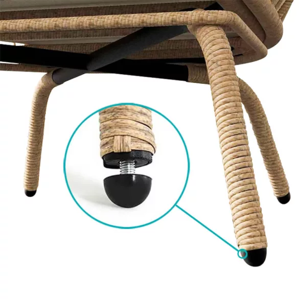 Woven Armchair with Cushion