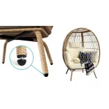 Woven Armchair with Cushion
