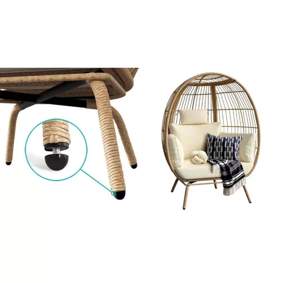 Woven Armchair with Cushion