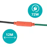 Garden Heating Cable for Plants 72W, 12m