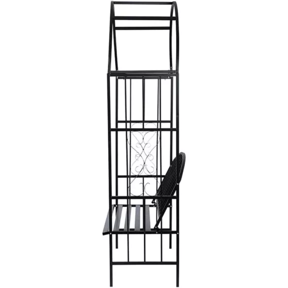 Rose Arbor with Bench, Black
