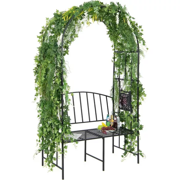 Rose Arbor with Bench, Black