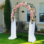 Rose Arbor with Bench, Black