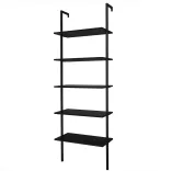 Wall-Mounted 5-Tier Storage, Black