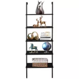 Wall-Mounted 5-Tier Storage, Black