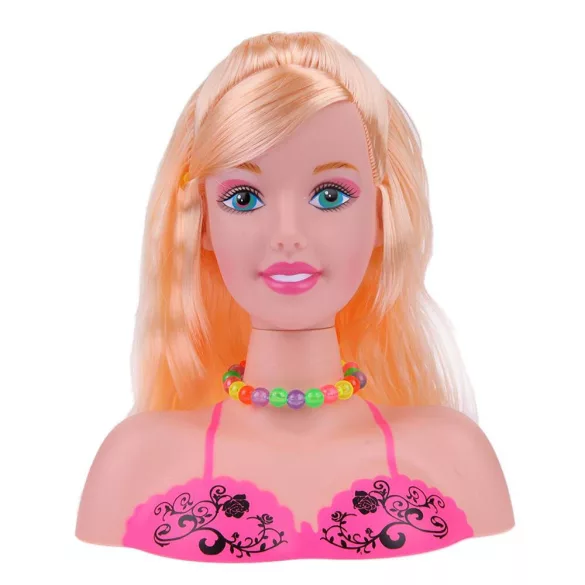 Makeup and Combable Doll Head with Accessories