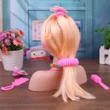 Makeup and Combable Doll Head with Accessories