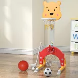 4-in-1 Adjustable Height Kids Play Set, Orange-Yellow