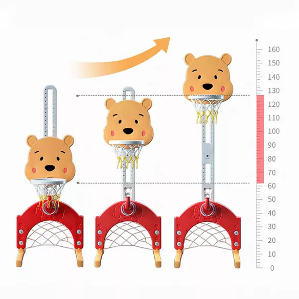 4-in-1 Adjustable Height Kids Play Set, Orange-Yellow