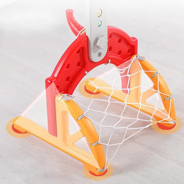 4-in-1 Adjustable Height Kids Play Set, Orange-Yellow