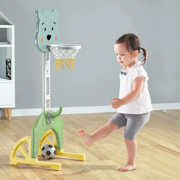 4-in-1 Adjustable Height Kids Play Set, Blue-Green