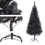 Black Artificial Christmas Tree, 120cm 230 Branches
