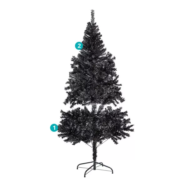 Black Artificial Christmas Tree, 120cm 230 Branches