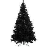 Black Artificial Christmas Tree, 150cm 415 Branches