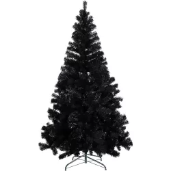 Black Artificial Christmas Tree, 150cm 415 Branches