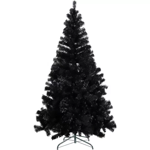 Black Artificial Christmas Tree, 150cm 415 Branches