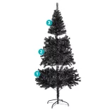 Black Artificial Christmas Tree, 180cm 708 Branches