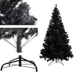 Black Artificial Christmas Tree, 180cm 708 Branches