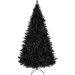 Black Artificial Christmas Tree, 210cm 1000 Branches