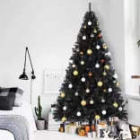 Black Artificial Christmas Tree, 210cm 1000 Branches