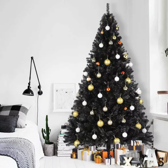 Black Artificial Christmas Tree, 210cm 1000 Branches