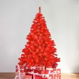 Red Artificial Christmas Tree, 150cm 415 branches