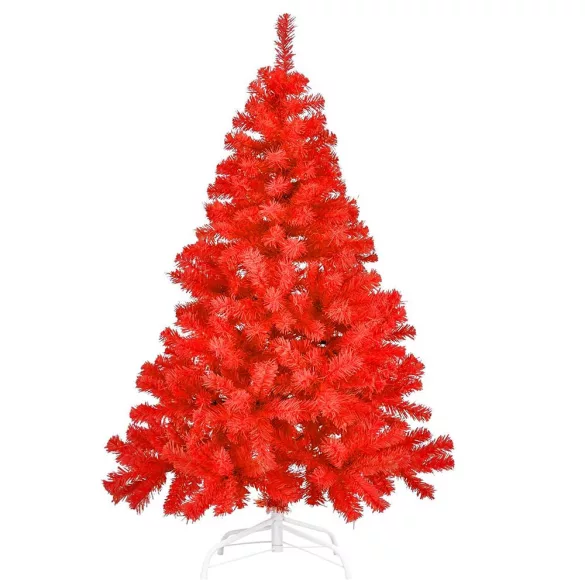 Red Artificial Christmas Tree, 180cm 708 branches