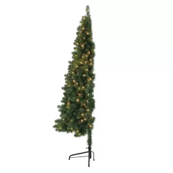Half Artificial Christmas Tree 80LED 120cm, 140 Branches