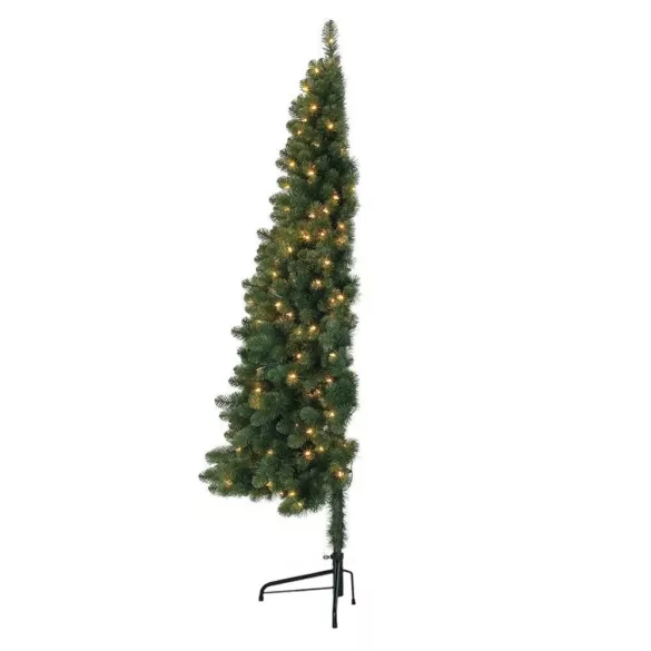 Half Artificial Christmas Tree 80LED 120cm, 140 Branches