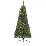 Half Artificial Christmas Tree 80LED 120cm, 140 Branches