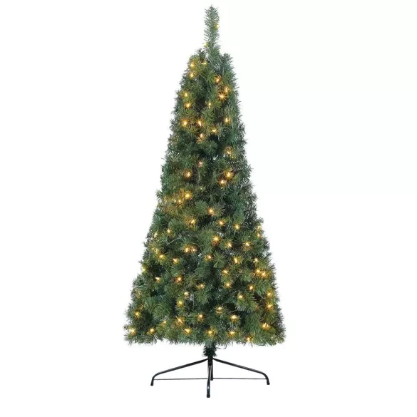 Half Artificial Christmas Tree 80LED 120cm, 140 Branches