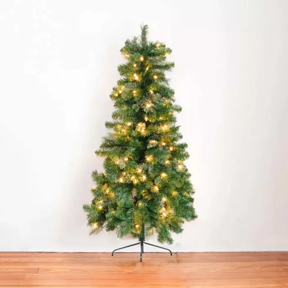 Half Artificial Christmas Tree 80LED 120cm, 140 Branches