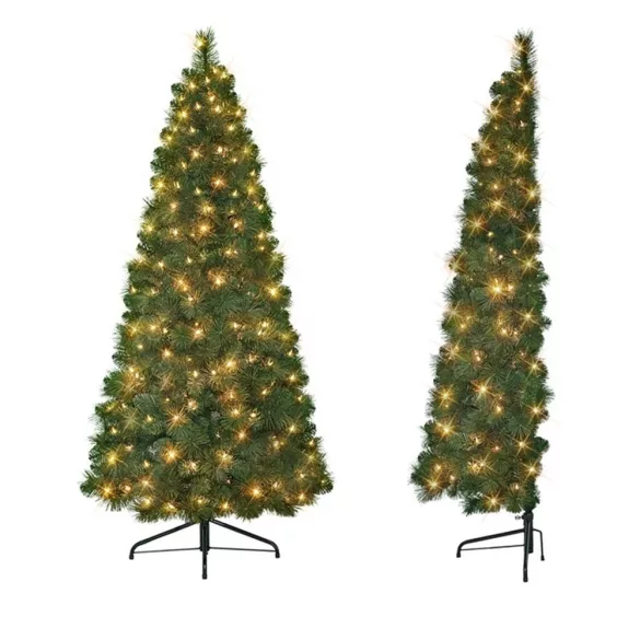Half Artificial Christmas Tree 160LED 180cm, 340 Branches