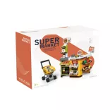 Toy Supermarket Yellow, 65 Pieces