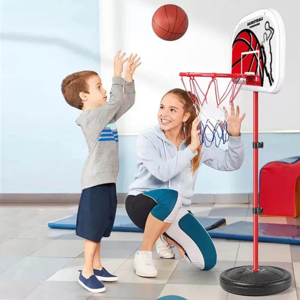 Adjustable Basketball Hoop with Ball and Pump