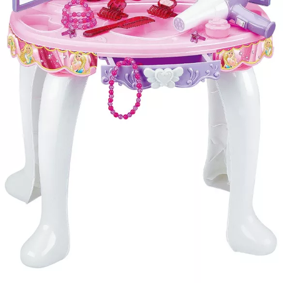 Princess-themed Play Vanity Table in Purple and Pink