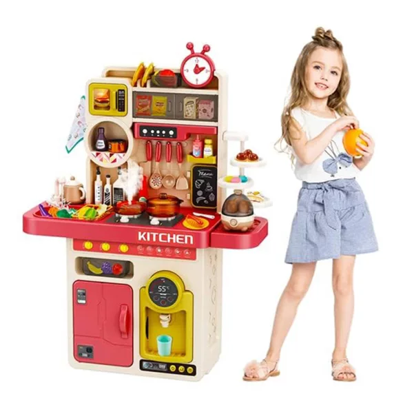 Play Kitchen 89-Piece with Water Dispenser