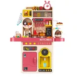 Play Kitchen 89-Piece with Water Dispenser