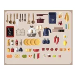 Play Kitchen 72 Pieces, Brown