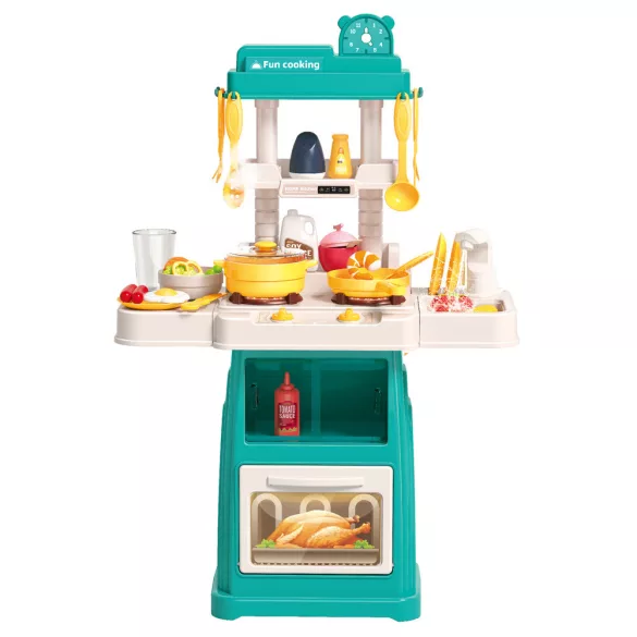 47-Piece Play Kitchen, Light Blue