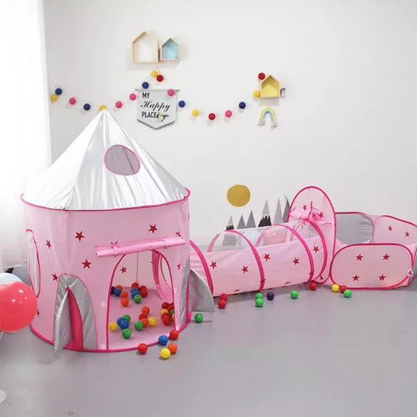 3-in-1 Play Tent, Pink