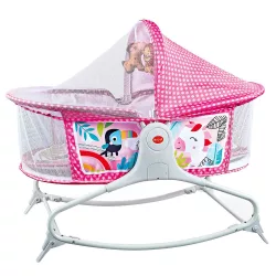 Baby Crib with Music and Vibration Function, Pink