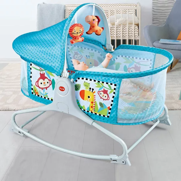 Baby Bed with Music and Vibration Function, Blue