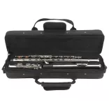 Flute set with various accessories in a shoulder bag