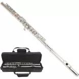 Flute set with various accessories in a shoulder bag