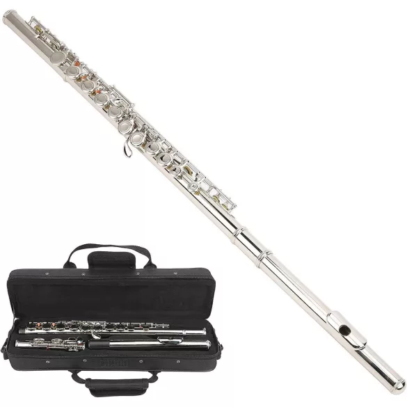 Flute set with various accessories in a shoulder bag