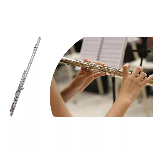 Flute set with various accessories in a shoulder bag