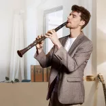 B clarinet with accessories in a shoulder bag